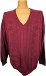 Męski sweter pullover bordowy 30% wełna 54