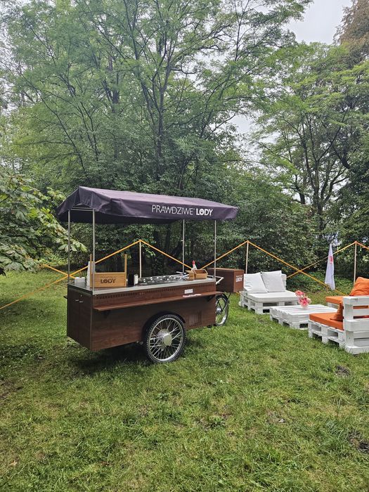 Rower gastronomiczny do lodów. Riksza rowerowa.