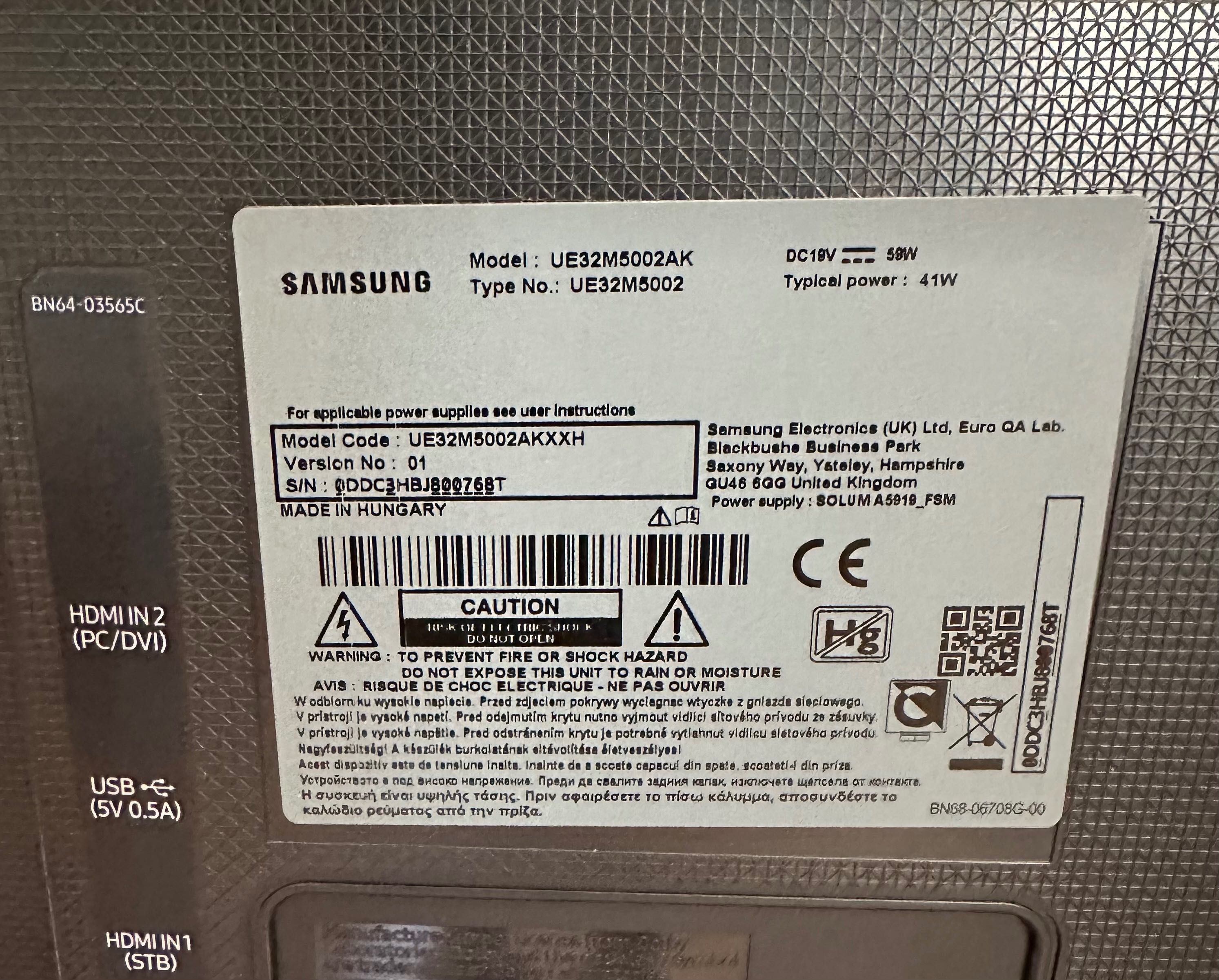 Telewizor Samsung 32 cale  ue32m5002ak