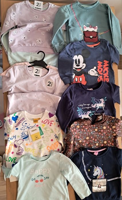 Bluzka długi rękaw bluza 92 zestaw