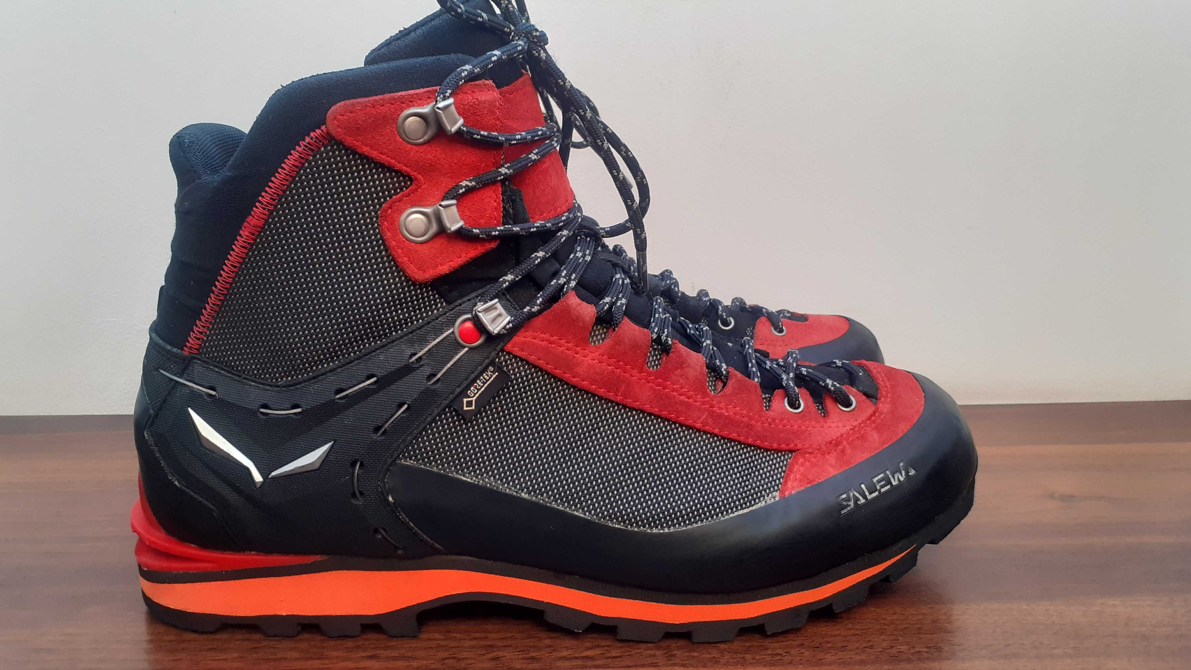 wysokie buty trekkingowe górskie Salewa Crow R 45 pod raki stan BDB