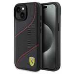 Etui Ferrari Perforated Waves Metal Logo na iPhone 15 / 14 / 13 - czar