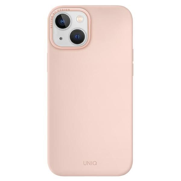 Etui UNIQ LINO HUE do iPhone 14/15/13, Różowy, Magclick Charging