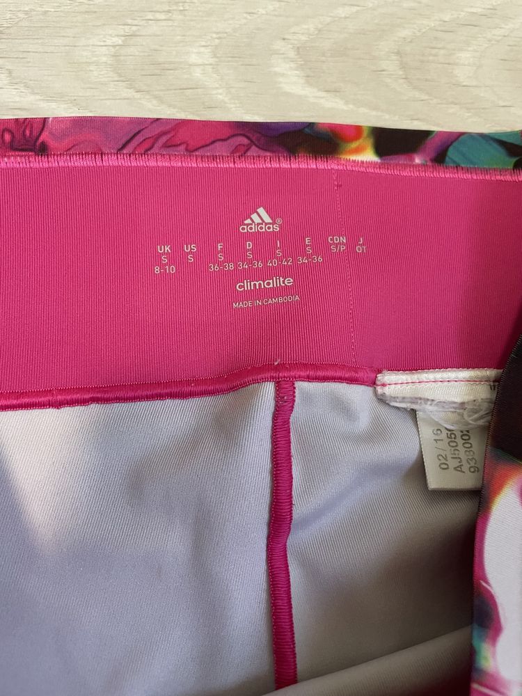 Adidas legginsy gym na siłownie climalite S