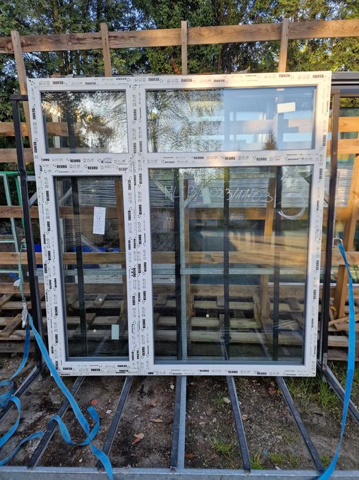 okno dwuskrzydłowe - balkon, fix,  woodec sheffield concerte x2