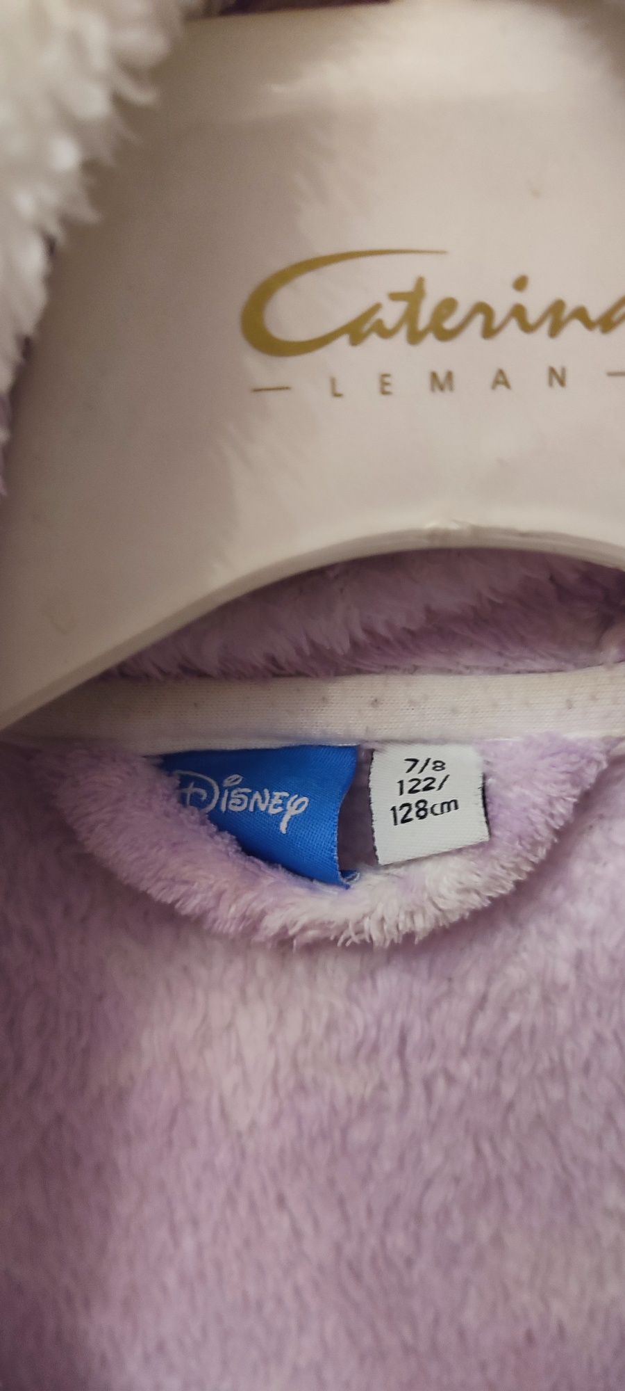 Fioletowy szlafrok Disney ciepły grupy frote 122 128