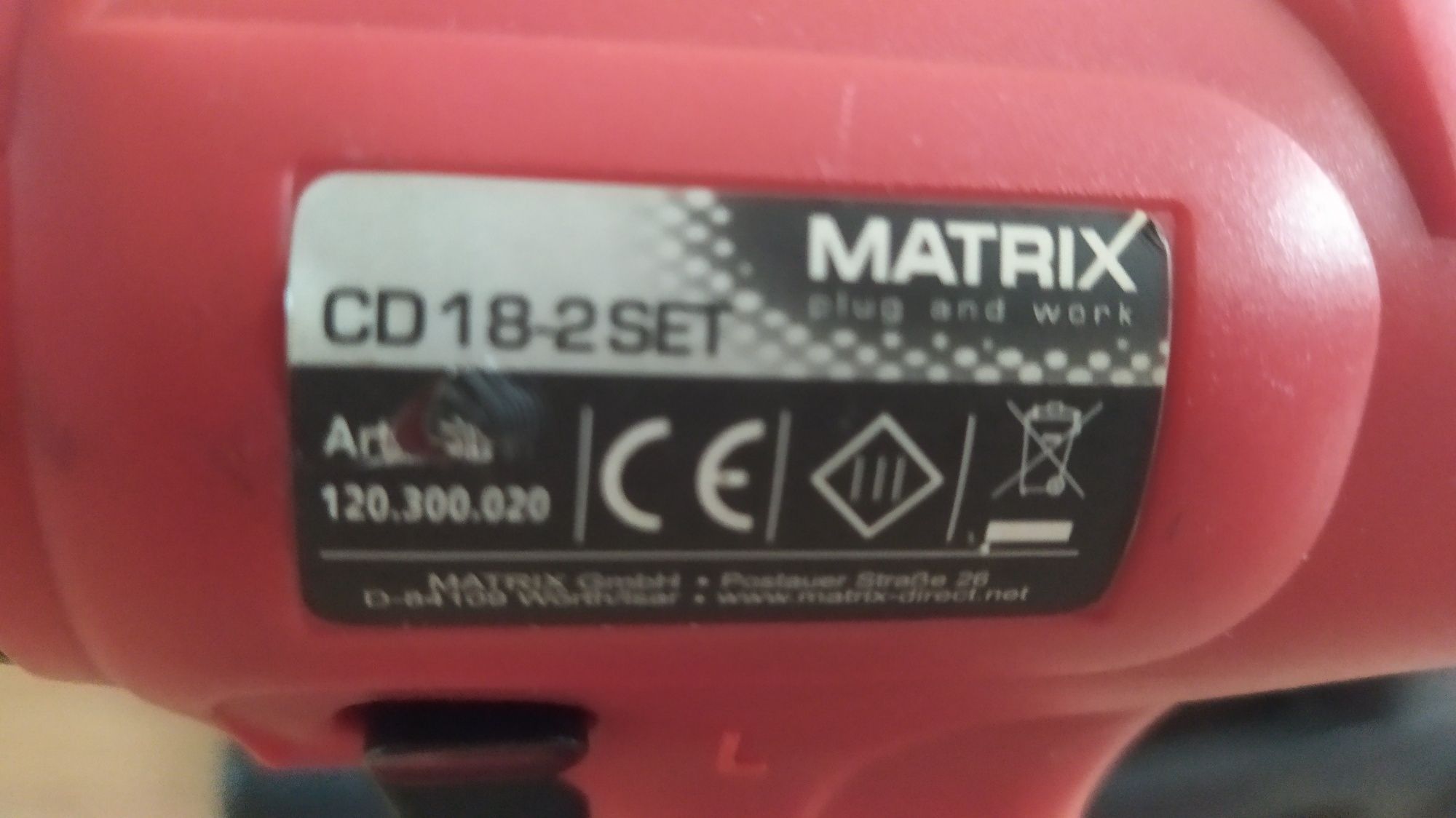Wkrętarka Matrix CD18-2SET zestaw 2 wkrętarki