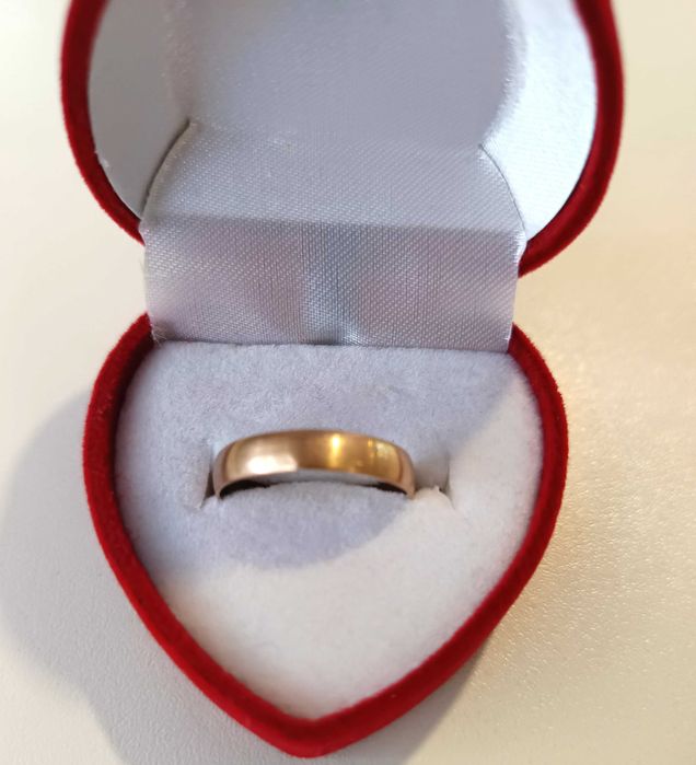 ZŁOTA Obrączka Ślubna Klasyczna 4 MM Półokrągła 585 r19 1,93g
