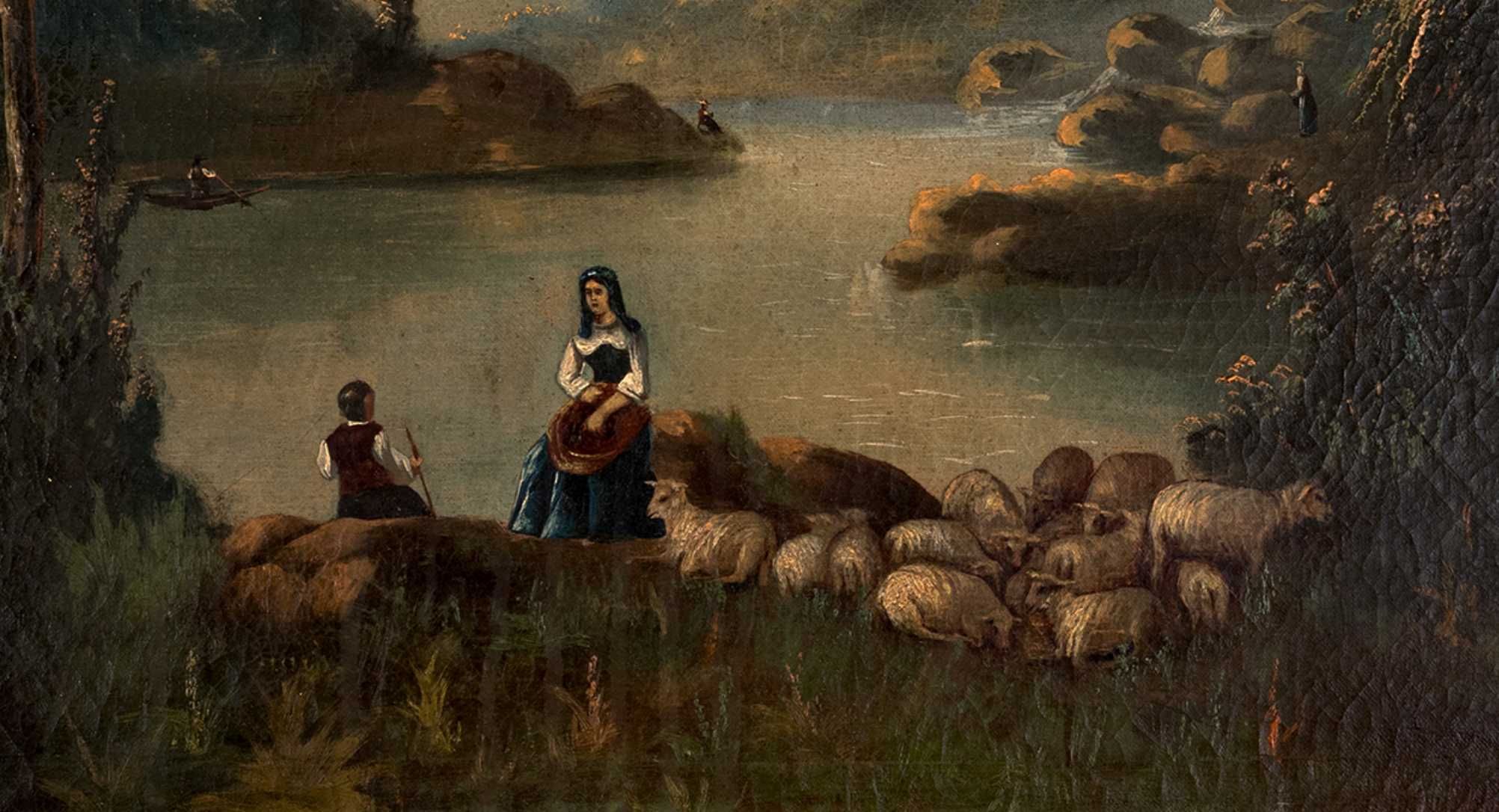 Pintura lago castelo Romantismo | século XIX