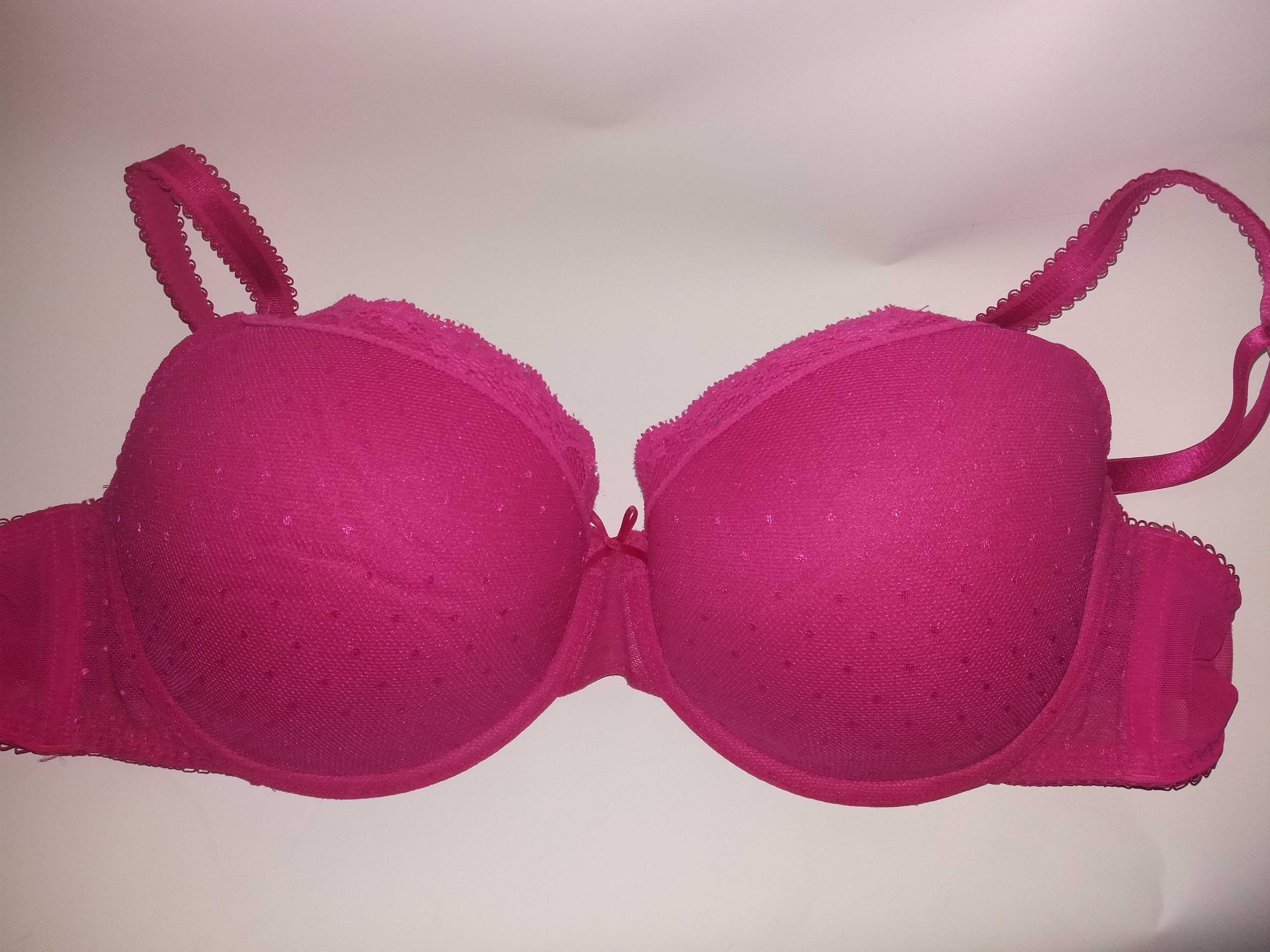 Сочный летний бюстгальтер сеточка debenhams38dd фуксия с косточками