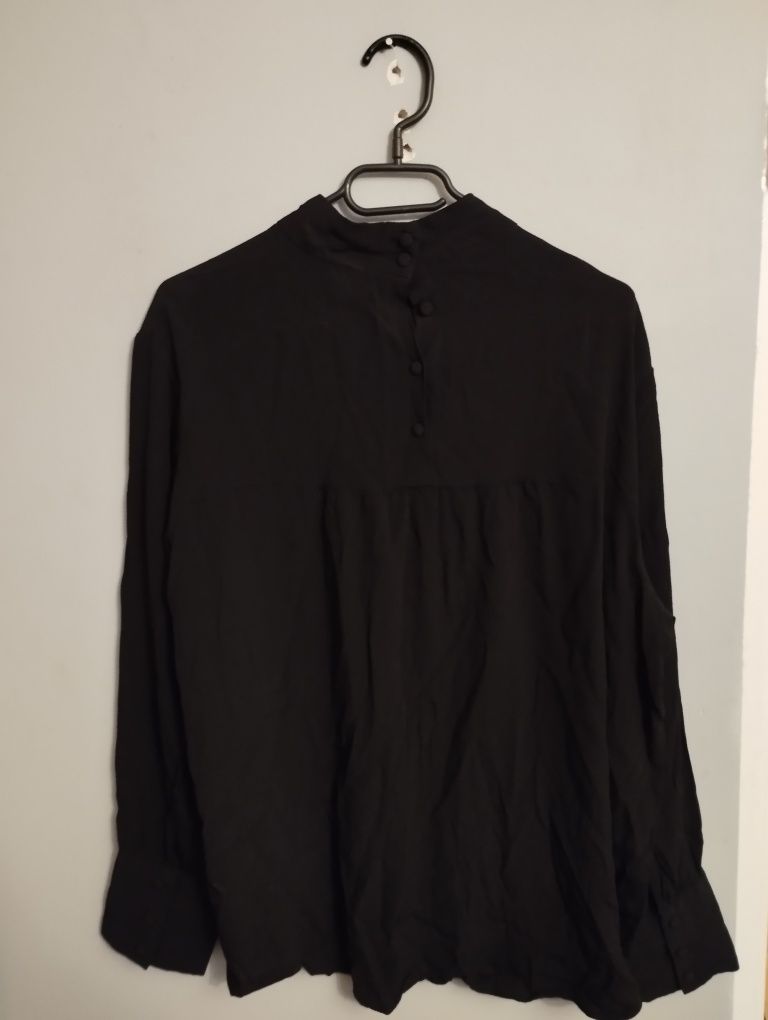 Czarna bluzka koszula klasyczna h&m 48 50