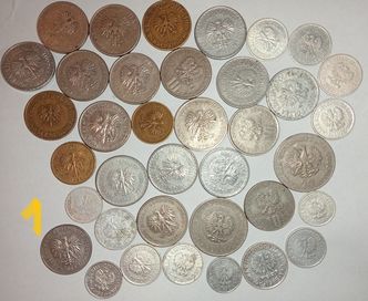 Monety z PRL-u różne 3 zestawy cena całość