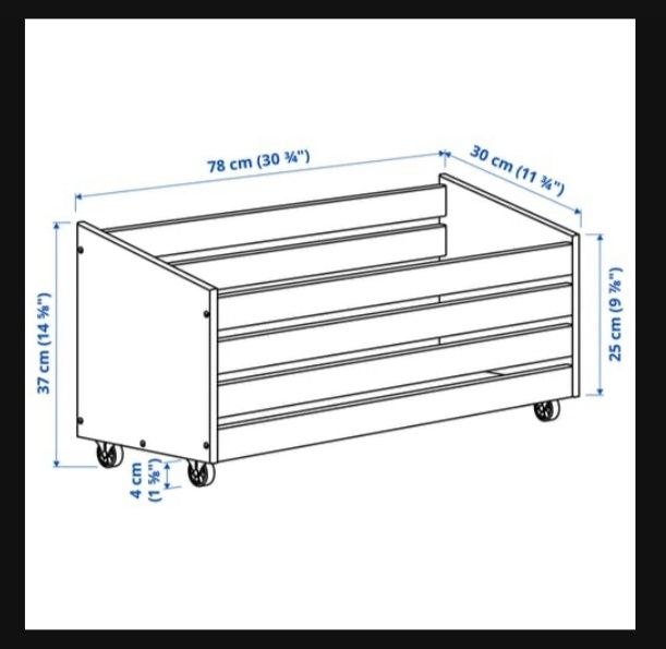 Ivar Ikea - Caixa de arrumação com rodas
