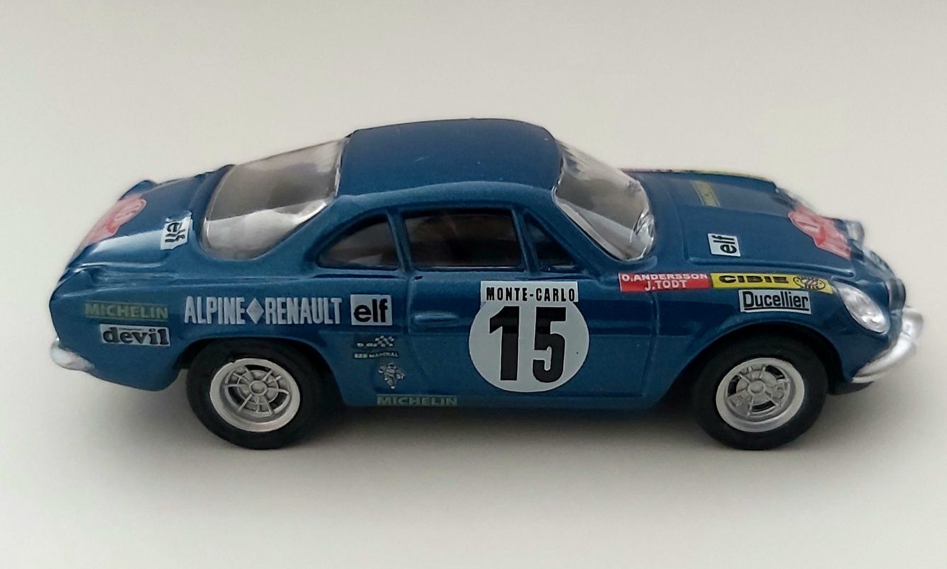 Alpine A110 decoração Rali Monte Carlo. Miniatura Norev esc. 1/64 Novo