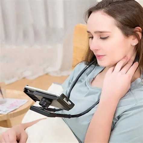 UCHWYT NA TELEFON lazy holder na szyję CZARNY