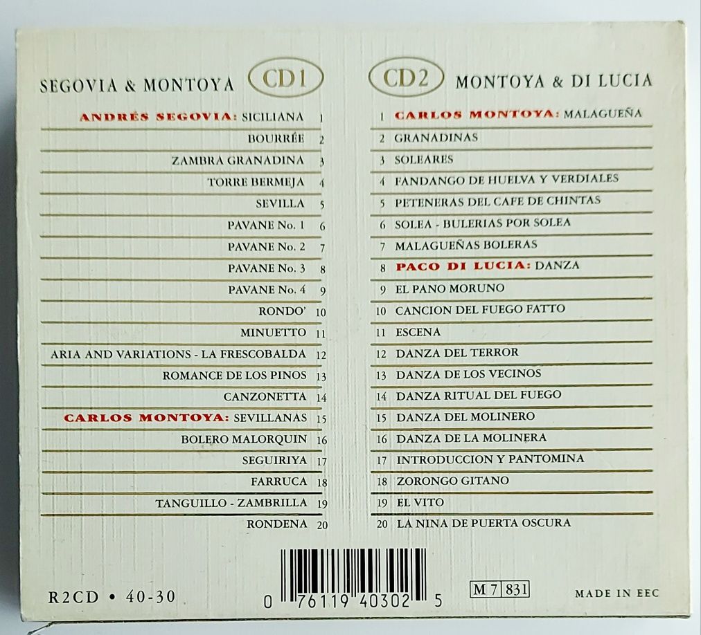 Spanish Guitar Magic 2CD 1997r Andres Segovia Paco De Lucia