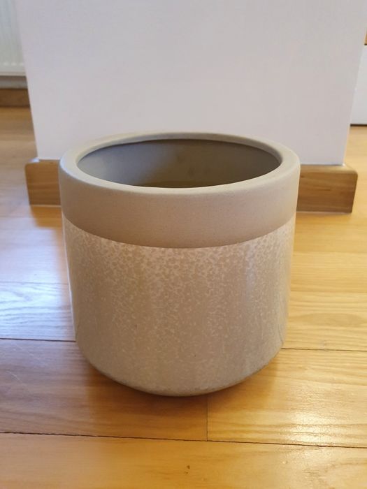 Doniczka ceramiczna 17 cm beżowa
