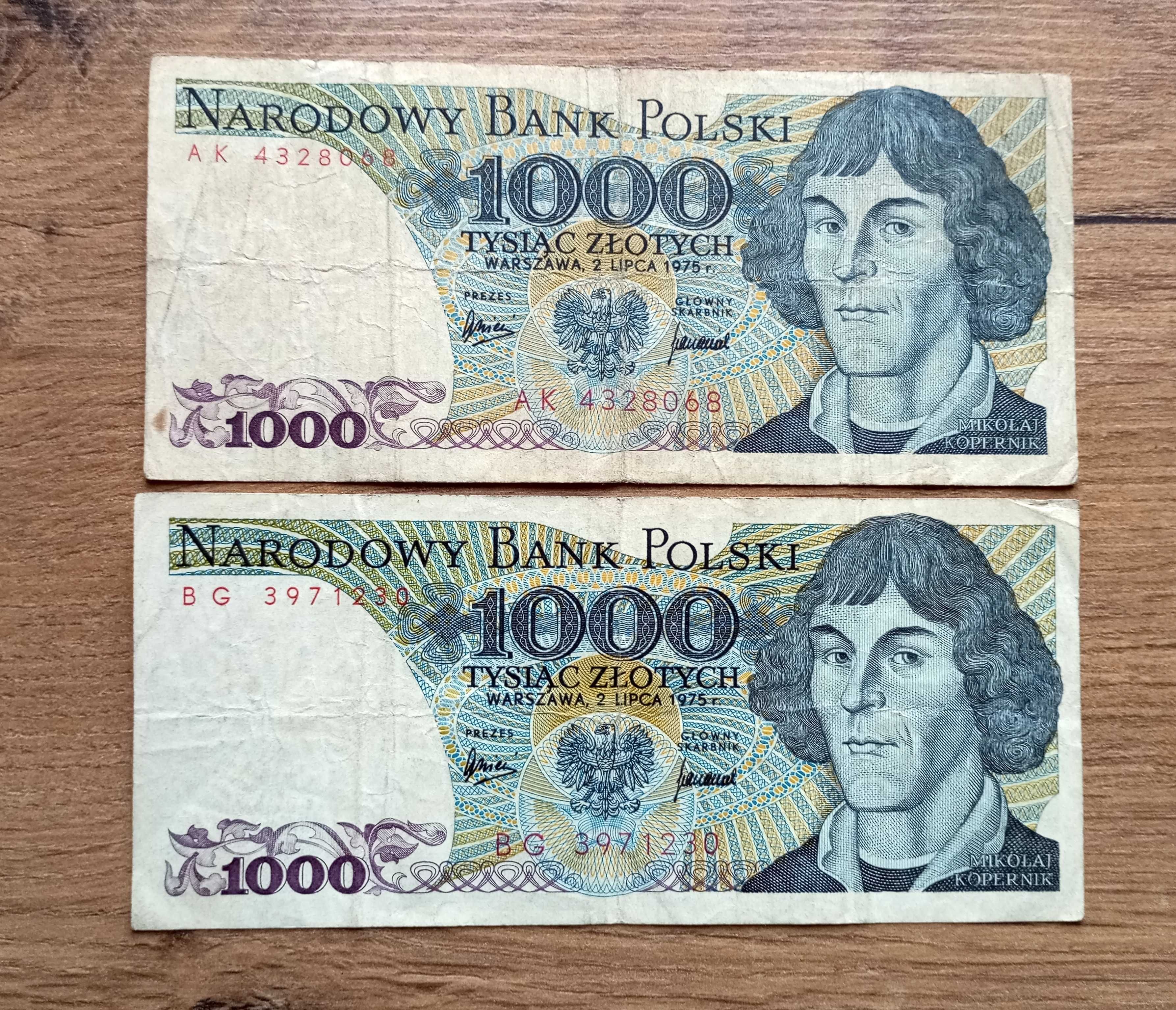 1000  zł 1975   -  AK/BG/  -