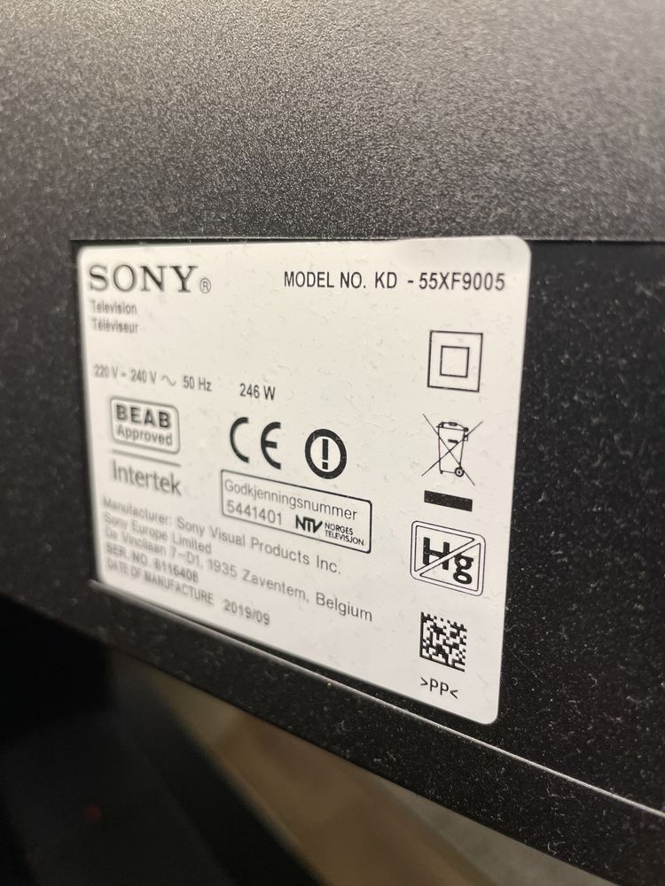 Sony bravia kd-55xf9005