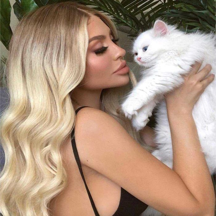 Peruca sintética de aspeto natural, resistente ao calor, nova