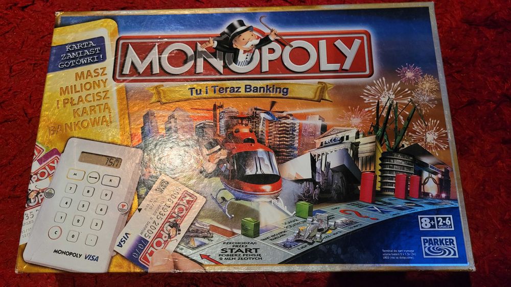Monopoly: Tu i Teraz Banking Edycja limitowana (karta zamiast gotówki)