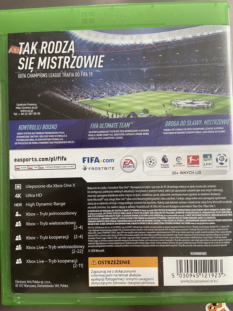 FIFA19 xbox one polsk wersja jezykowa