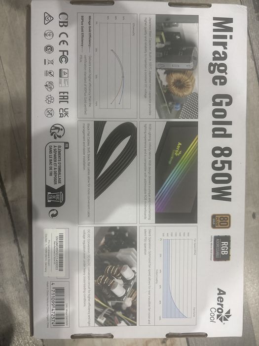 Zasilacz Mirage Gold 850w Nowy nie uzywany