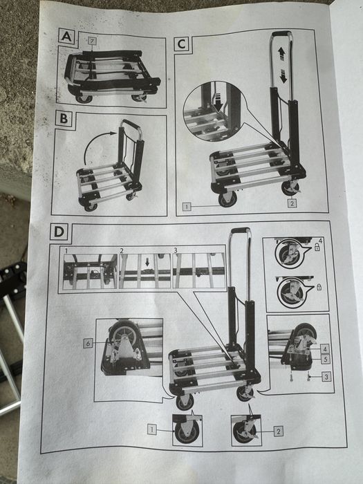 Carro de transporte em alumínio