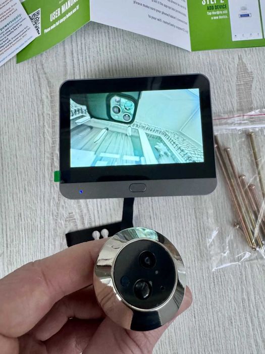 FullHD Tuya Умный дверной глазок с монтором на дверь