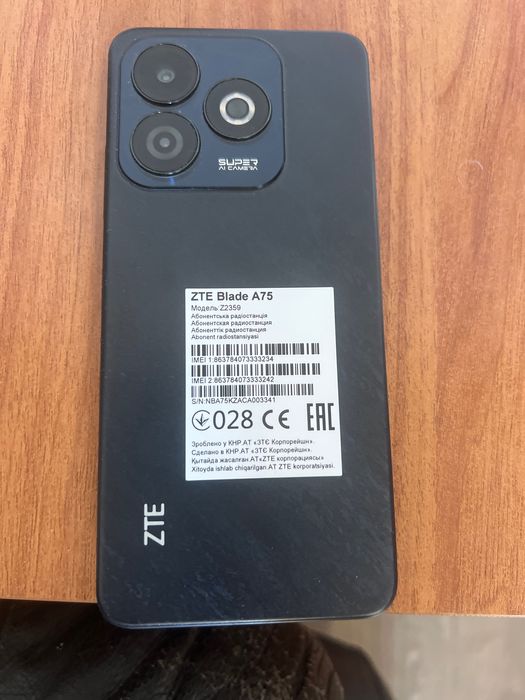 Продаю телефон 128 ZTE Blade A75