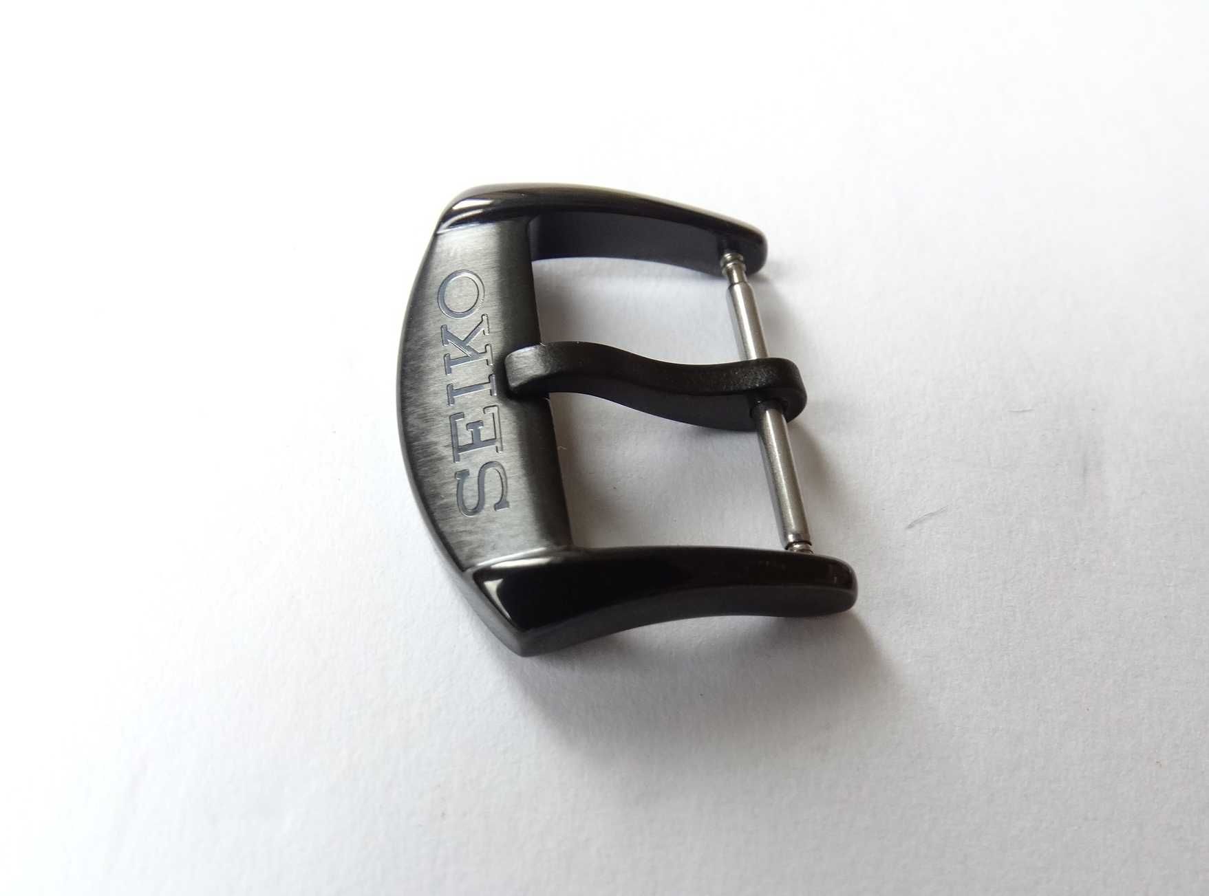 Sprzączka klamra 18mm czarna do paska do zegarka Seiko