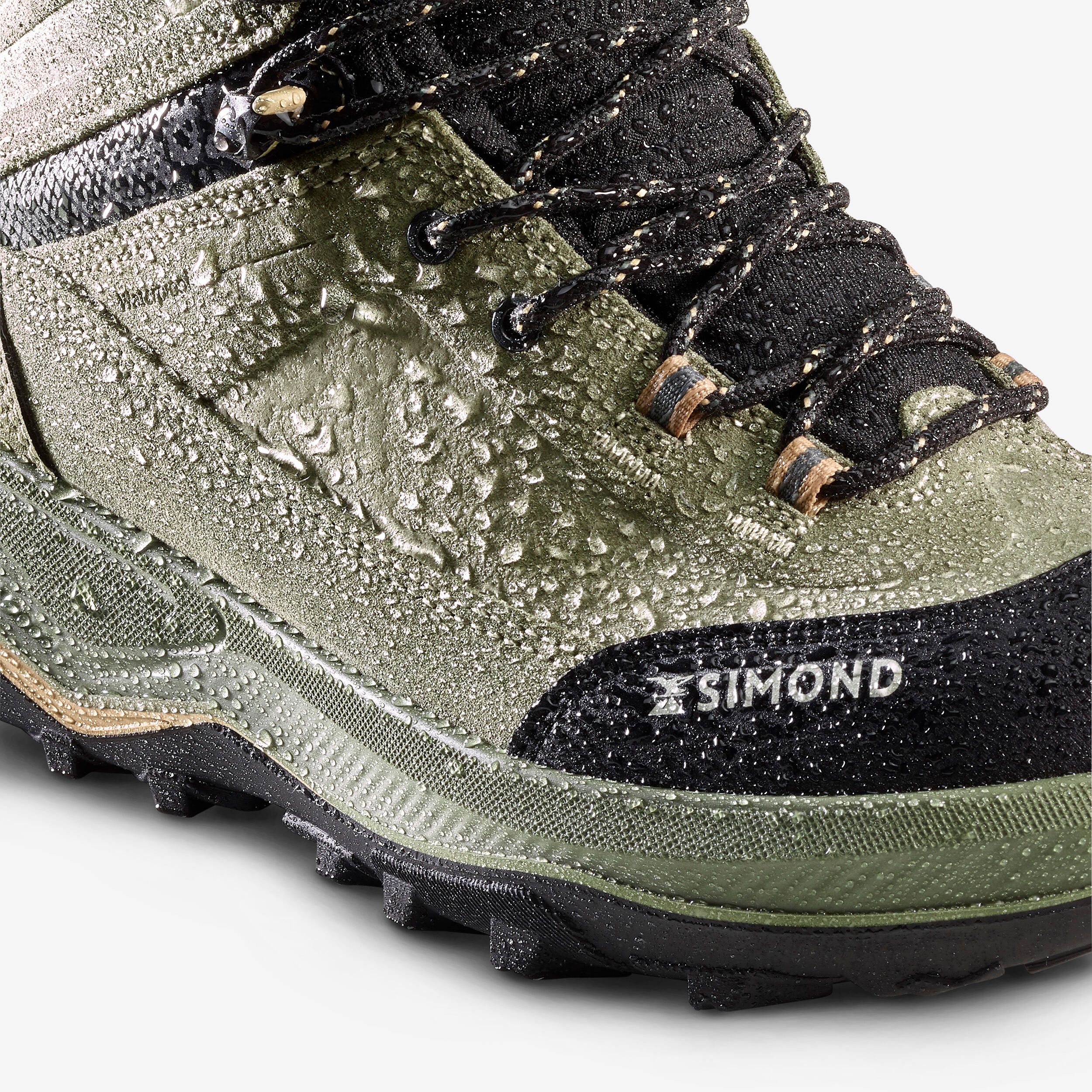 Botas de trekking em couro impermeáveis - MT100 Mulher