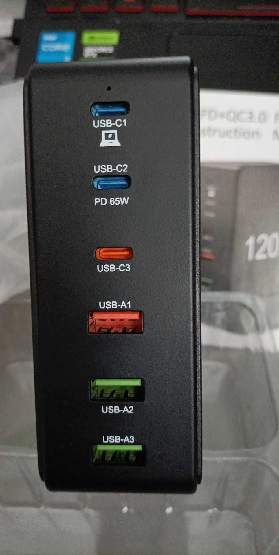 Ładowarka USB C, 6-portowa stacja ładująca USB 120 W do wielu urządzeń