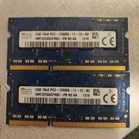 Ram 2x2gb DDR3 SK hynix 1Rx8 PC3 12800S 11-12-B2