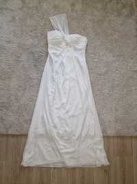Suknia ślubna biała L 40 kalsyczna tiul muślinowa lejąca