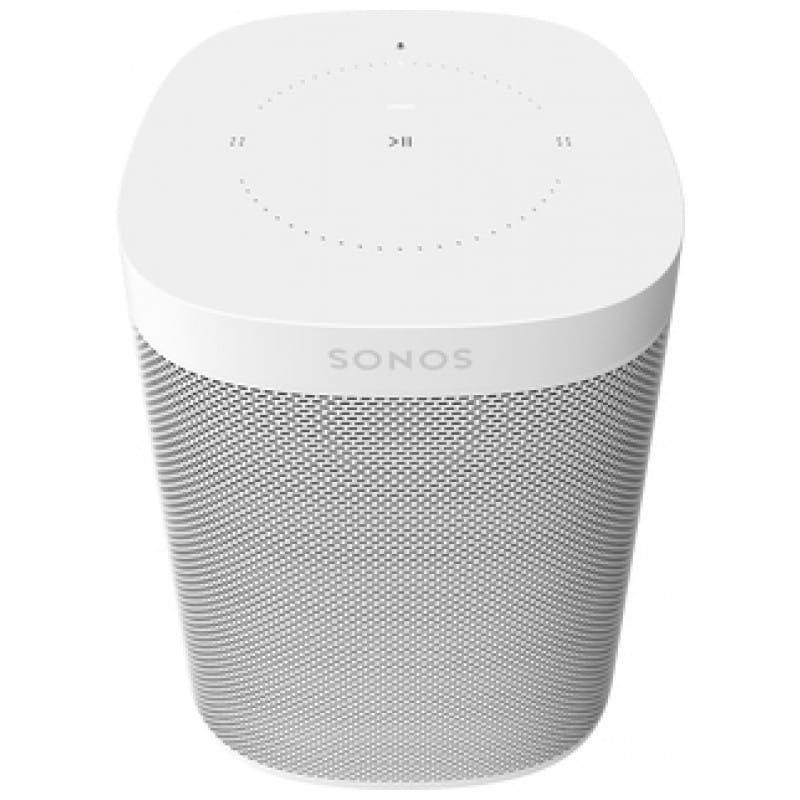 Coluna Sonos One 2nd Gen branca com assistente de voz Google