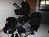 Cybex Balios s lux 2.0 Moon Black 3w1 Świetny stan Nowe koła