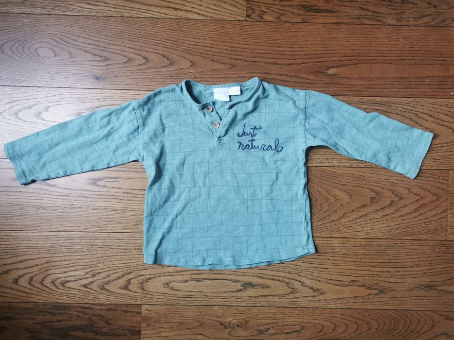 Bluzka z długim rękawem w kratę Zara 104