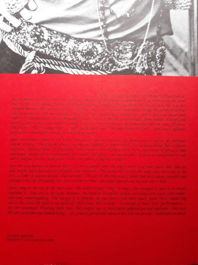 JANIS JOPLIN- In Concert Live 2 LP. Kolekcjonerskie. 1972.CBS.