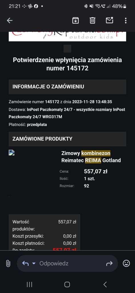 Zimowy kombinezon Reimatec REIMA Gotland