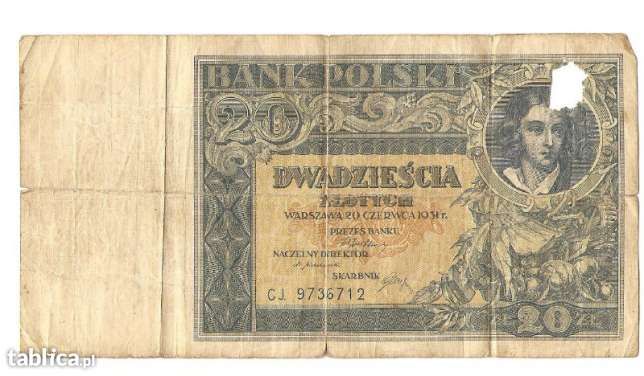 Dwudziestozłotówka ( 20 ZŁ. ) Z 1931 r.