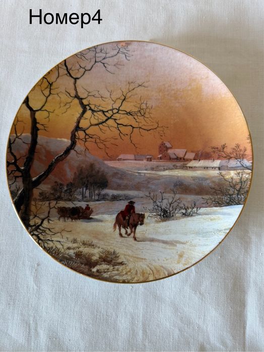 Винтаж: Коллекционные настенные декоративные фарфоровые тарелки.