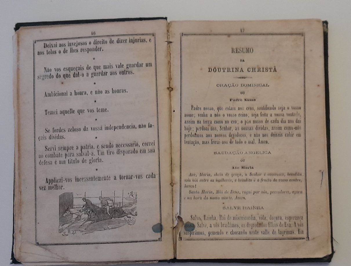 Livro antigo aprender a ler
