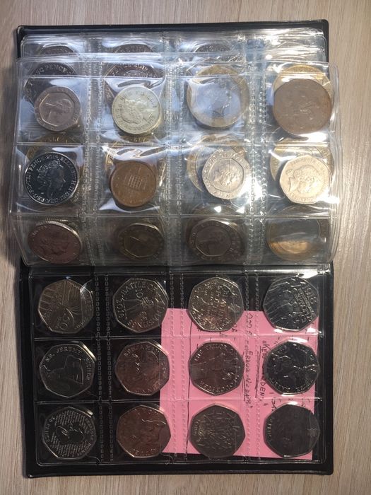 Monety Angielskie- Funty 2 , 1 , 0.50 , 0.20 , 0.10 , 5 2 1 pens.