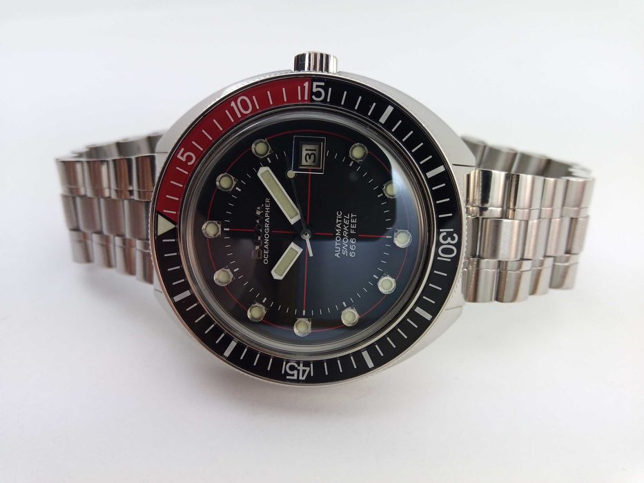 Мужские часы Bulova Oceanographer 98B320 гнутый сапфир, механика, 200м