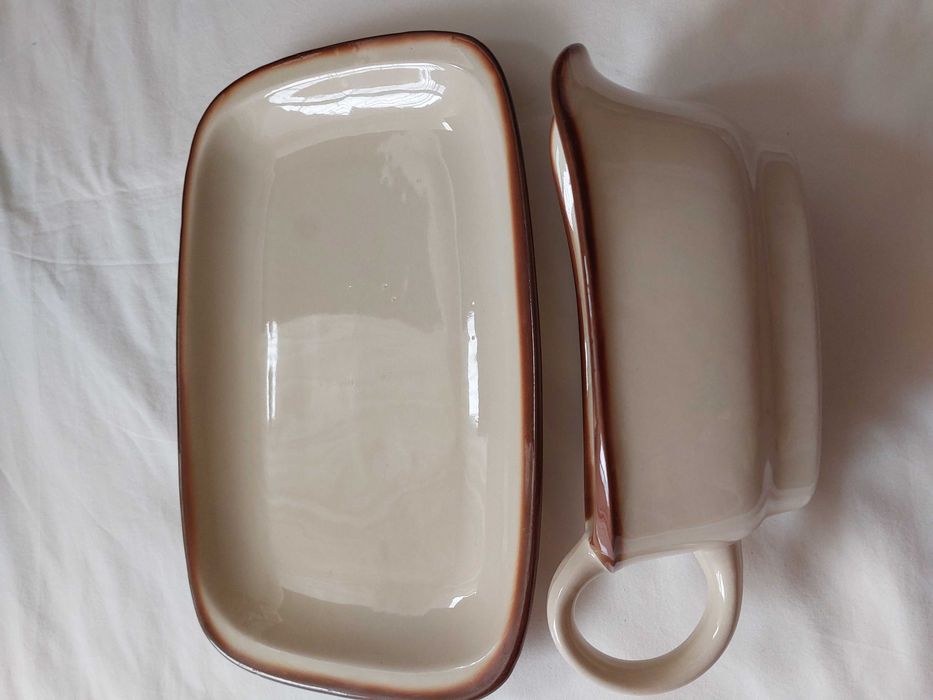 Komplet duży półpisek i sosierka PRUSZKÓW PRL