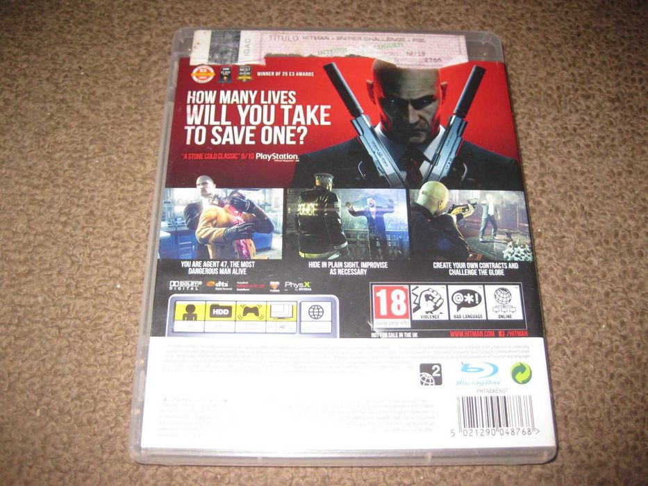 Jogo "Hitman: Absolution" para PS3/Completo!