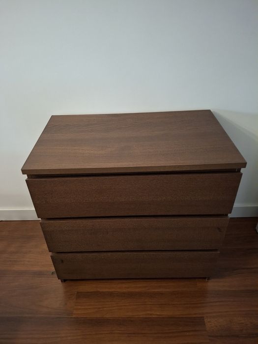 2 Comodas Malm 3 Gavetas ikea