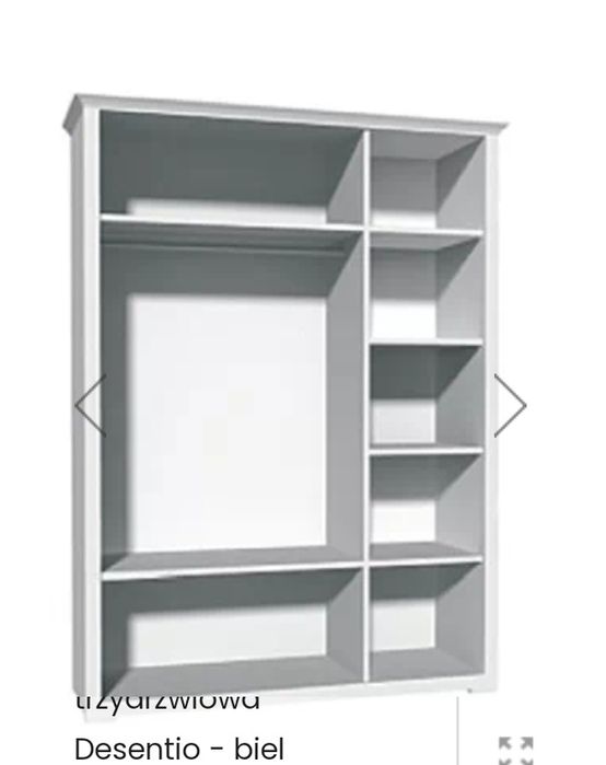 Rezerwacja Szafa biała elegancka  z kolekcji Emperio150 cm