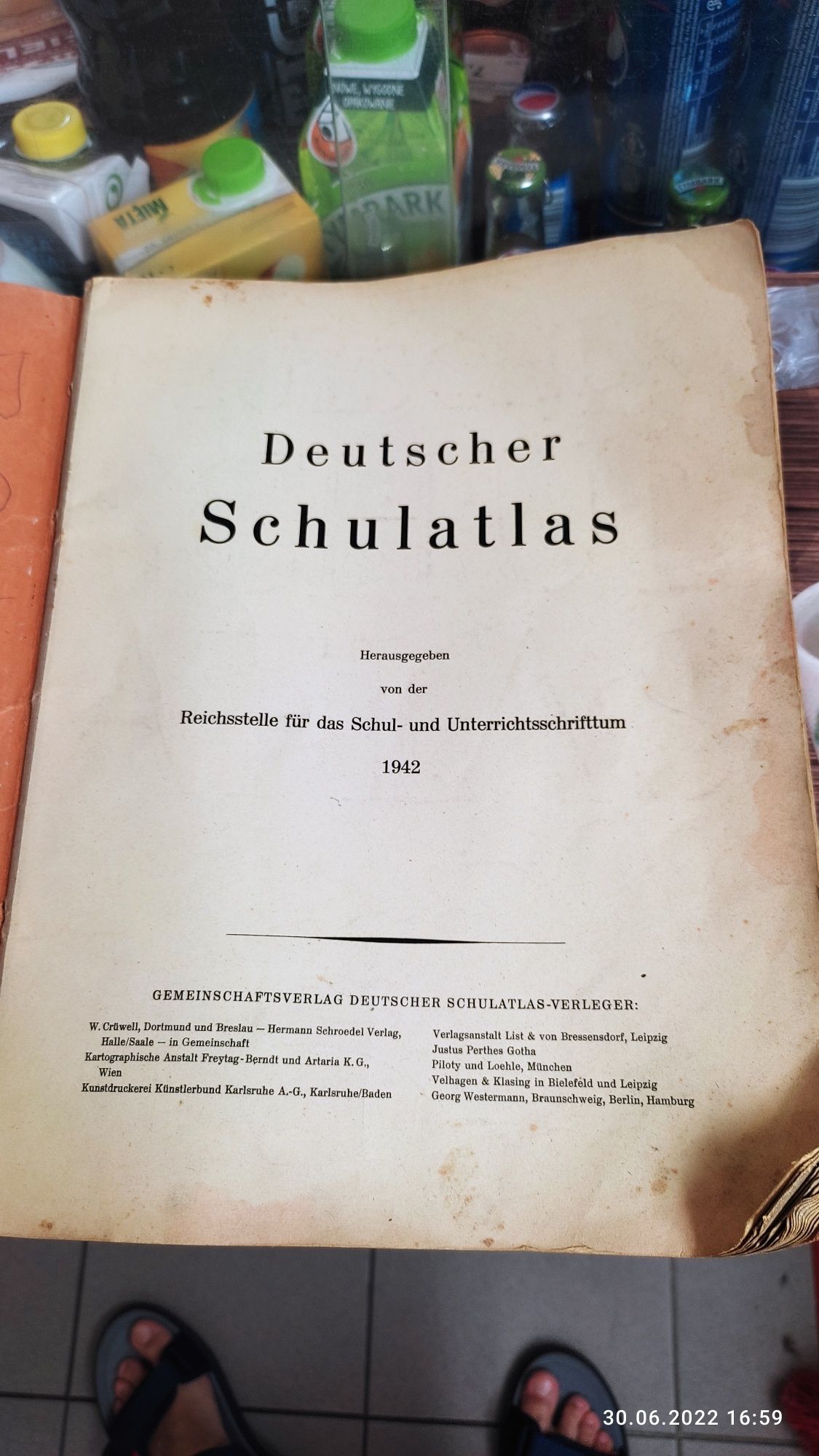 Historyczny atlas geograficzny Świat ,z Niemiec Berlin 1942